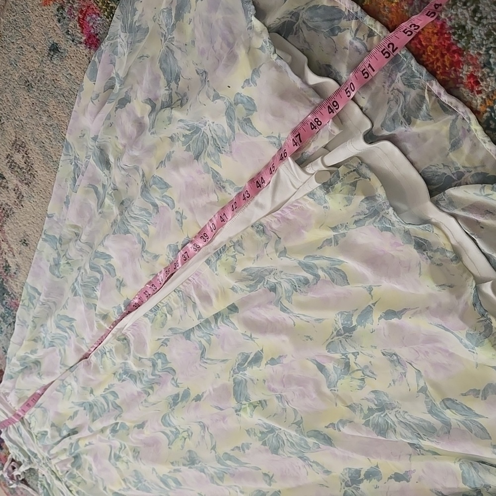 Lulus NWT Efortlessly Abloom Green Multi Floral Ruched Halter Maxi Dress Medium - Picture 15 of 15